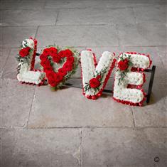 Fresh Flower Love Letters Funeral Tribute 