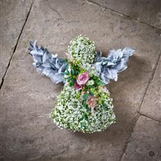 Fresh Flower Miniature Angel Funeral Tribute 