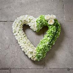 Fresh Flower Open Heart Funeral Tribute 