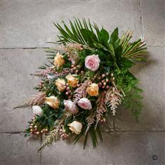 Fresh Rose Tied Eco Friendly Sheaf Funeral Tribute 