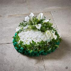 Fresh Flower Serene Posy Funeral Tribute 