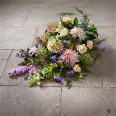 Fresh Flower Single Ended Sympathy Spray Funeral Tribute 