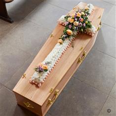 Fresh Flower Traditional Cross Shape Funeral Tribute 