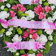 Extra Large Fresh Flower Heart Shaped Funeral Tribute 