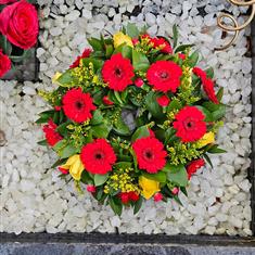 Fresh Germini Wreath Funeral Tribute 