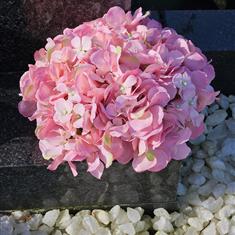 Artificial Grave Flowers - Pink Hydrangea 
