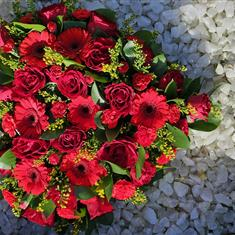 Fresh Mixed Flower Medium Size Heart Shaped Tribute 