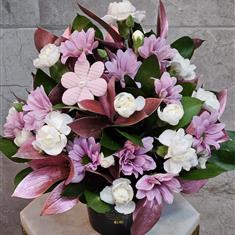 Fresh Flower Grave Pot Arrangement