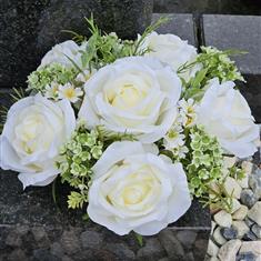 Artificial Grave Flowers - White Mix