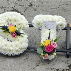 Fresh Flower SISTER Letter Funeral Tribute 