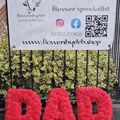 PURCHASE - Artificial Funeral Tribute 3 Letters 