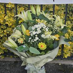 Fresh Flower Funeral Sheaf - Lily arrangement