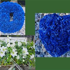 EFC package - coffin spray, 3 letters, wreath &amp; heart