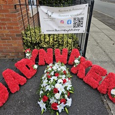 Funeral Hire - Red &amp; White package 10 letters 